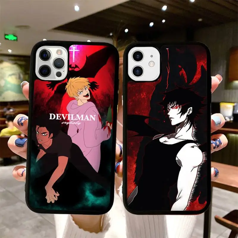 

Yinuoda DEVILMAN crybaby Phone Case Silicone PC+TPU Case for iPhone 11 12 13 Pro Max 8 7 6 Plus X SE XR Hard Fundas