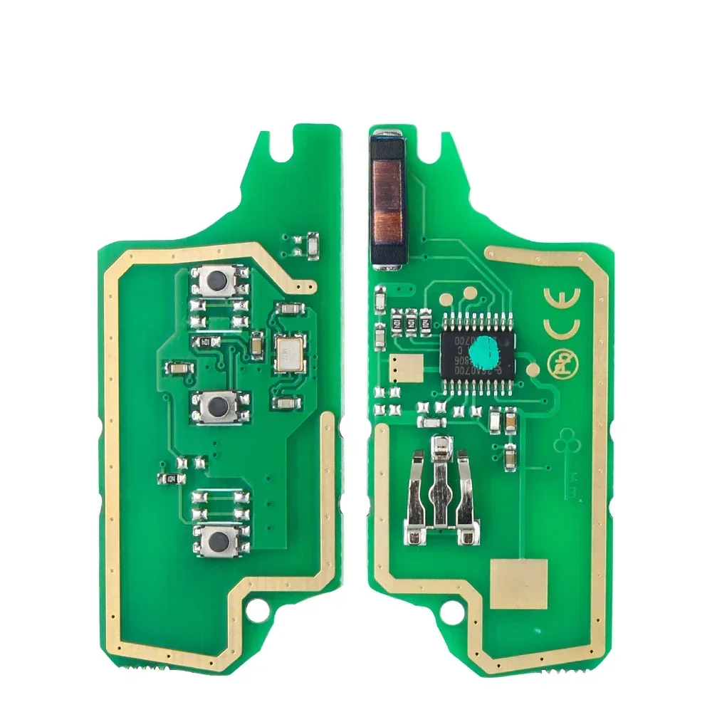 

Dandkey для Peugeot 207 208 307 308 408 для Citroen C2 C3 C4 C5 ASK FSK 2 3 кнопки ID46 чип дистанционный ключ электронная печатная плата
