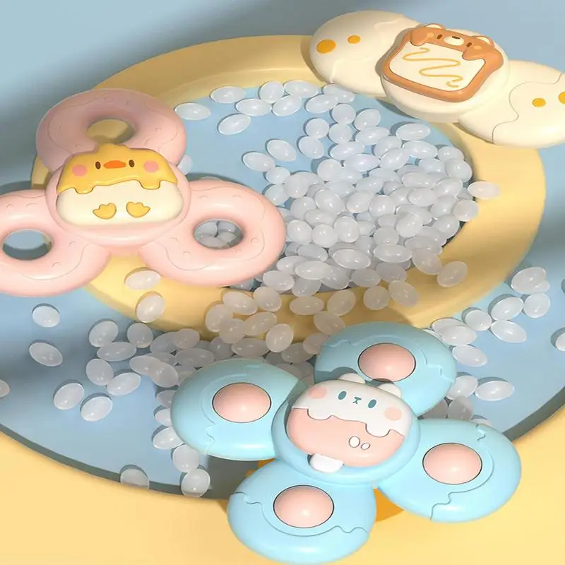 

Funny Montessori Baby Bath Toys Children Bathing Sucker Spinner Suction Cup Toy For Kids Water Playing Rattles Teether Toys