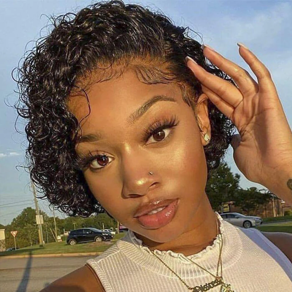 

Curly Human Hair Wig Ali Expres Bob Pixie Cut Wig Human Hair Brazilian Wigs Human Woman Hair Wig Preplucked Hairline Short Wigs
