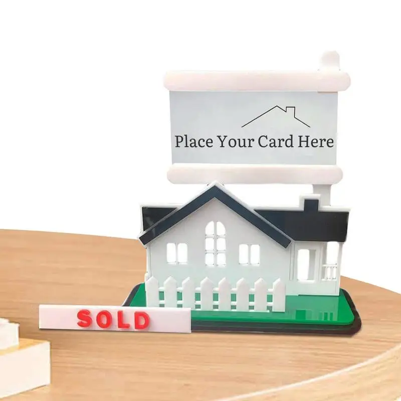 

Real Estates Business Card Holder Acrylic Display Visits Card Organizer Reception Tabletop Card Holder Office Hotel Accessories