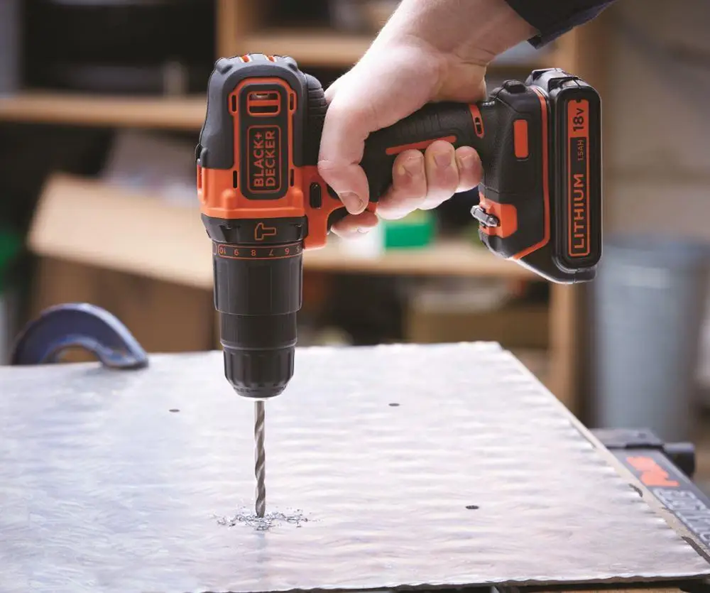 

Black Decker BDCHD18KB 18Volt/1.5Ah Li-ion Dual Cordless 2 Speed Impact Drill