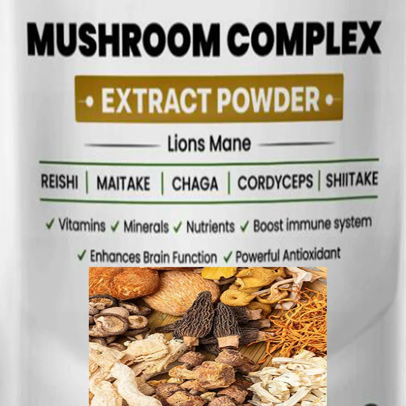 

6 in 1, Mushroom Complex Lion's Mane Chaga Cordyceps Reishi Maitake Shiitake 100Caps Cosmetic