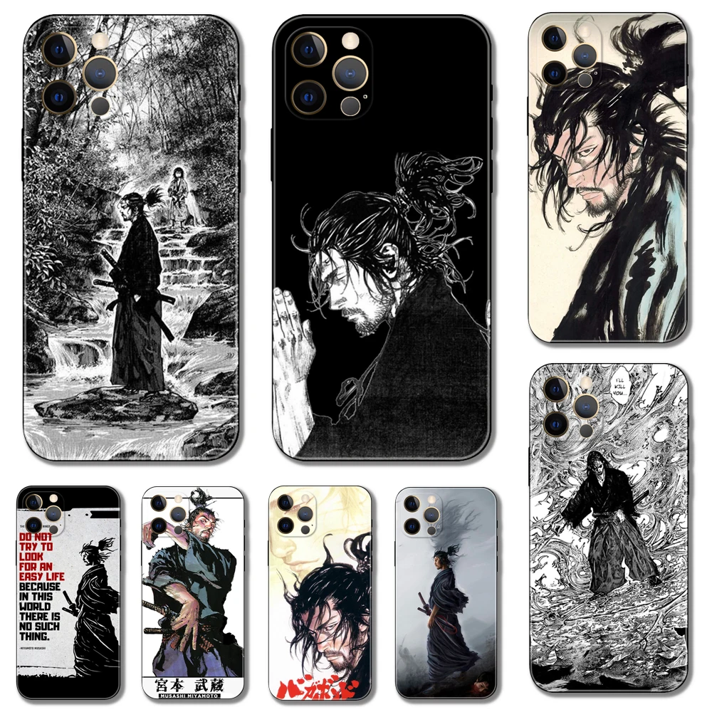 

Miyamoto Musashi phone case for iphone 14 5s 2020se 6 6s 7 8 plus x 10 XR XS 11 12 13 mini pro MAX soft black tpu back cover