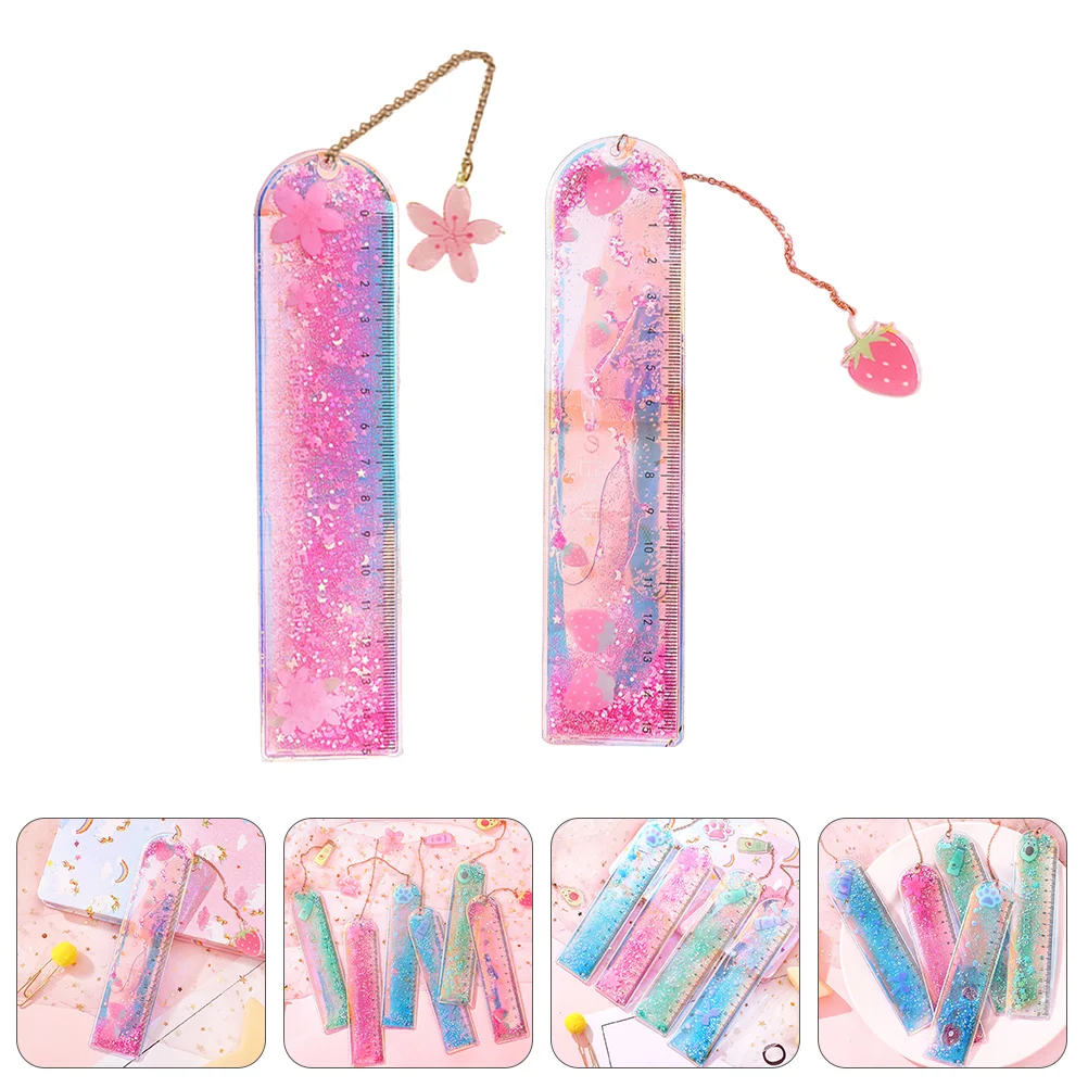 

Ruler Quicksand Bookmark Bookmarks Flow Sandmeasurement Kids Stationery Straight Student Book Rulers Markers School Women