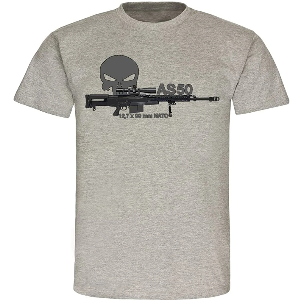 

British AS50 Anti-materiel Precision Rifle Sniper T Shirt. New 100% Cotton Short Sleeve O-Neck T-shirt Casual Mens Top
