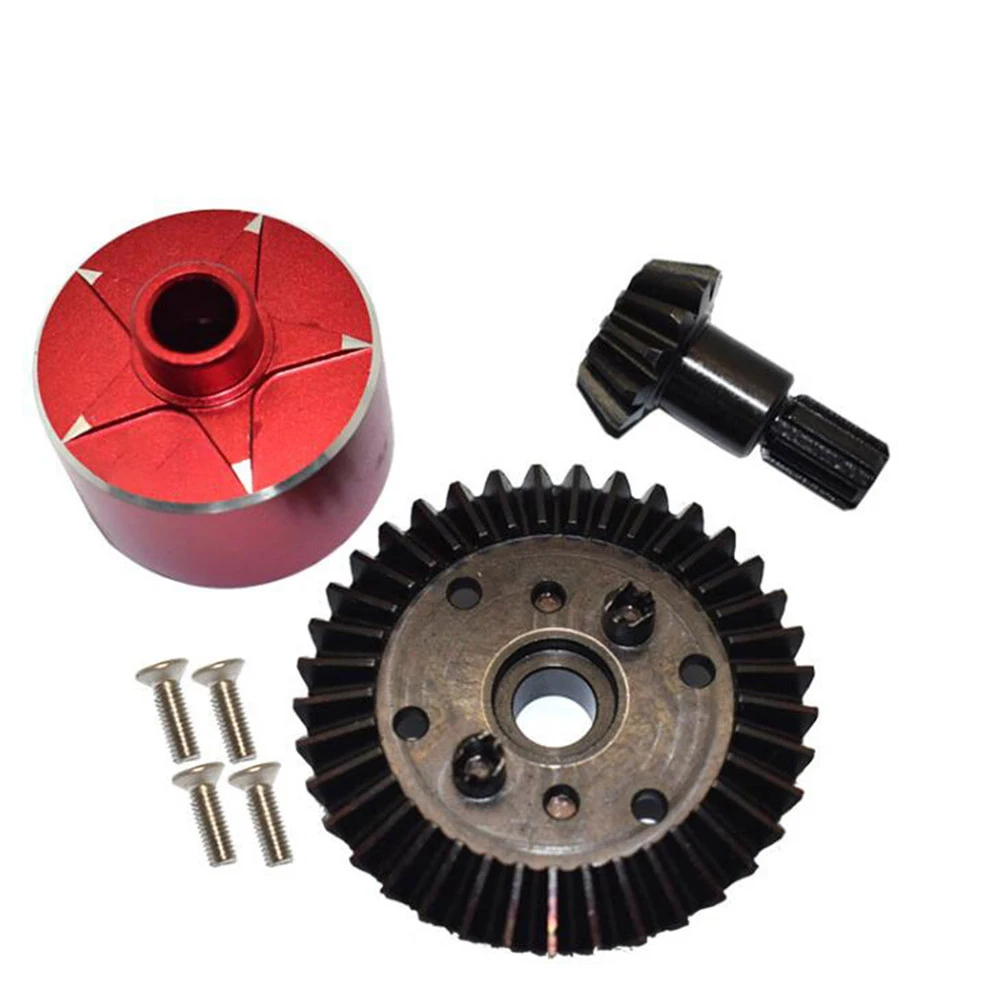 High Carbon Steel Drive Large Small Bevel Gear 37T-13T Differential Case Set for ARRMA 1/10 4X4 GRANITE enlarge