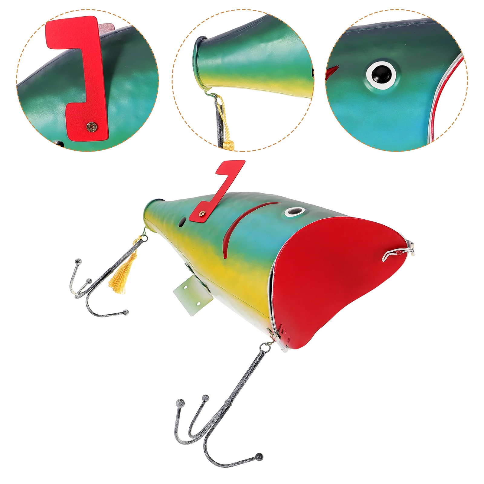 

Iron Mailbox Funny Fish Ornament Outdoor Fish Mailbox Reusable Mailbox Fish Mailbox Decor