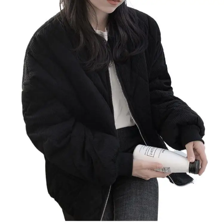 Autumn Winter Women's Parka Coats Casual Fashion Loose Female Solid Warm Coat with Pockets Korean Style Jacket