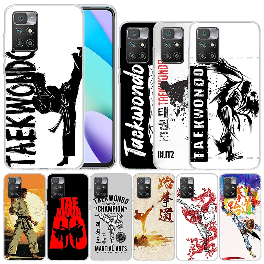 Мягкий чехол Kungfu для тхэквондо Redmi 12 12C 10 10A 10C 9 9A 9C 9T с рисунком детской модели 8 8A 7 7A