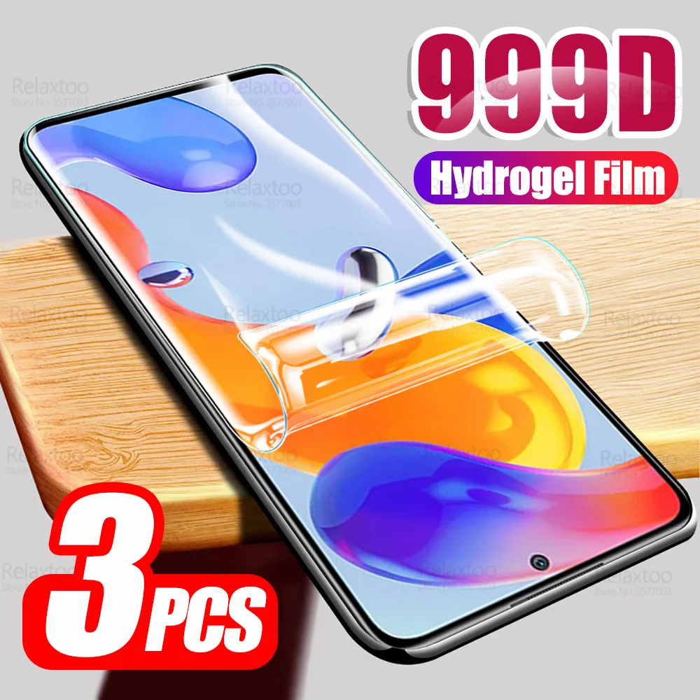 

3Pcs 999D Curved For Xiaomi Redmi Note 11 Pro 5G Hydrogel Soft Film For Redmi Note 11 4G Note11 11S Screen Protector Not Glass
