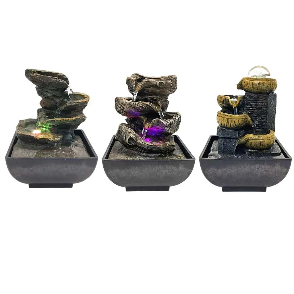 

Mini Tabletop Fountain Water Fountain Plug Type US Includes Submersible Pump