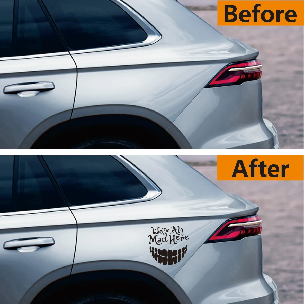 Интересная наклейка на автомобиль в Японии Алиса стране чудес вдохновение —