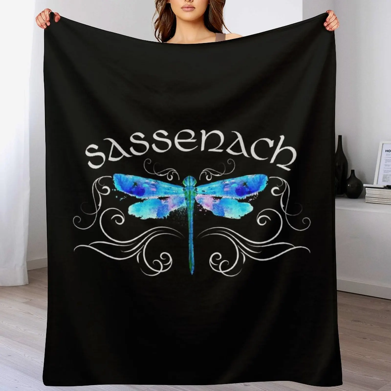 Sassenach Dragonfly акварельное дизайнерское одеяло одеяла и пледы зимние постельные