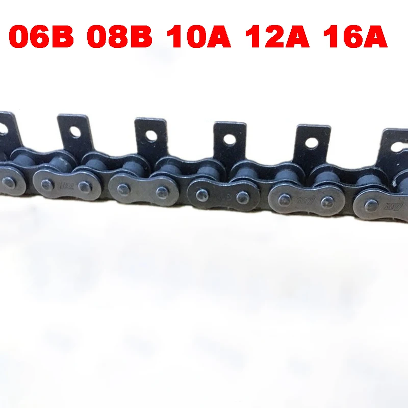 

1.5M Straight Plate Conveyor Chain Machine Drive Roller Transmission Chain With Single Double Attachment 06B 08B 10A 12A 16A