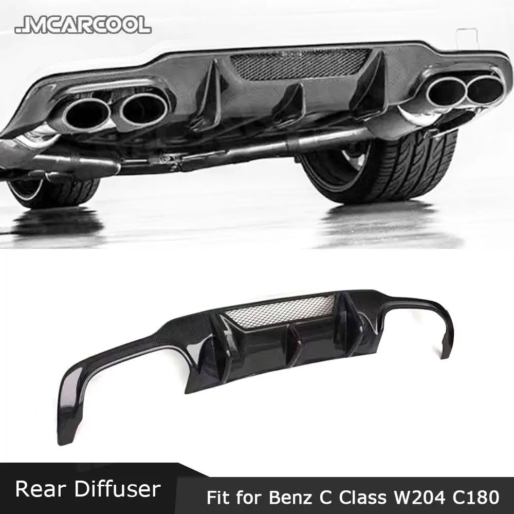 

Carbon Fiber Rear Bumper Lip Diffuser Spoiler for Mercedes Benz C Class W204 C180 C200 C260 C300 C63 AMG 2012 2013 2014