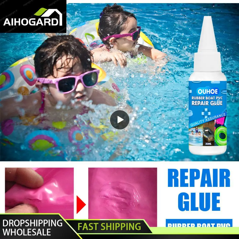 

30ml Strong Repair Glue Swimming Pool Lifebuoy Pad Repair Glue Waterproof Pvc Inflatable-boat Kayak Adhesive Sealant PVC Glue