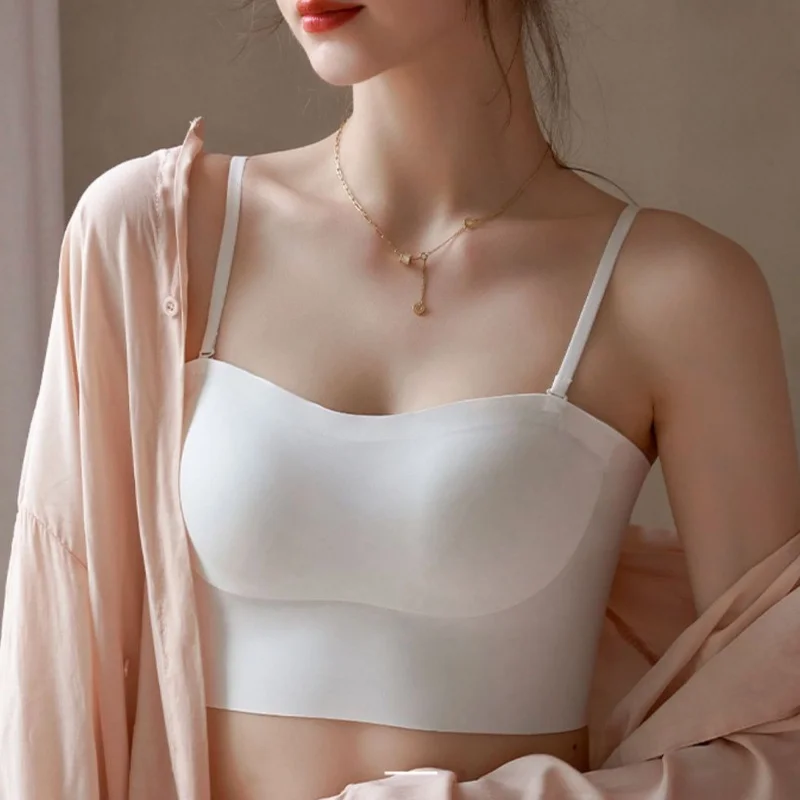 Женский топ-труба антибликовый бюстгальтер на бретельках с красивой спиной и