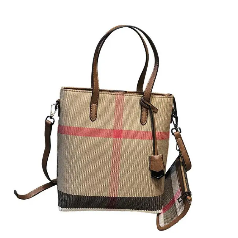 Комплект женских сумок-тоутов 2024 Вертикальная сумочка из воловьей кожи кошелек