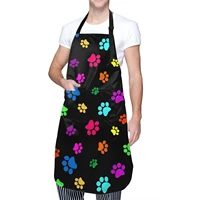waterproof apron for men and women with 2 pocket animal claws design for kitchen cooking chef restaurant