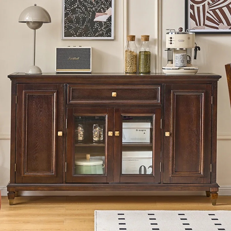 Кухонный сервант шкаф для гостиной стеклянный шкафчик кладовой витрина хранения