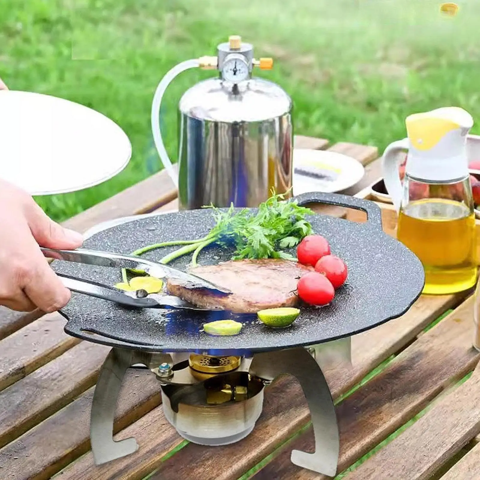 Camping Gas Burner Alcohol Furnace Ignition for Outdoor Travel Tourist