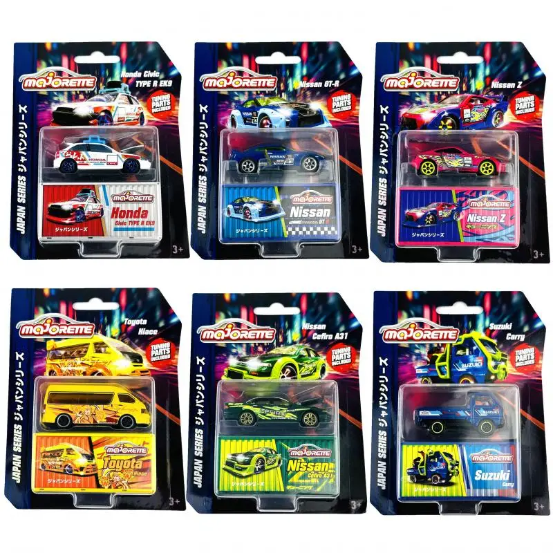 Коллекция литой под давлением Majorette 1:64 civic R EK9 Nissan GT NISSAN Z Hiace Cefiro A31 модель