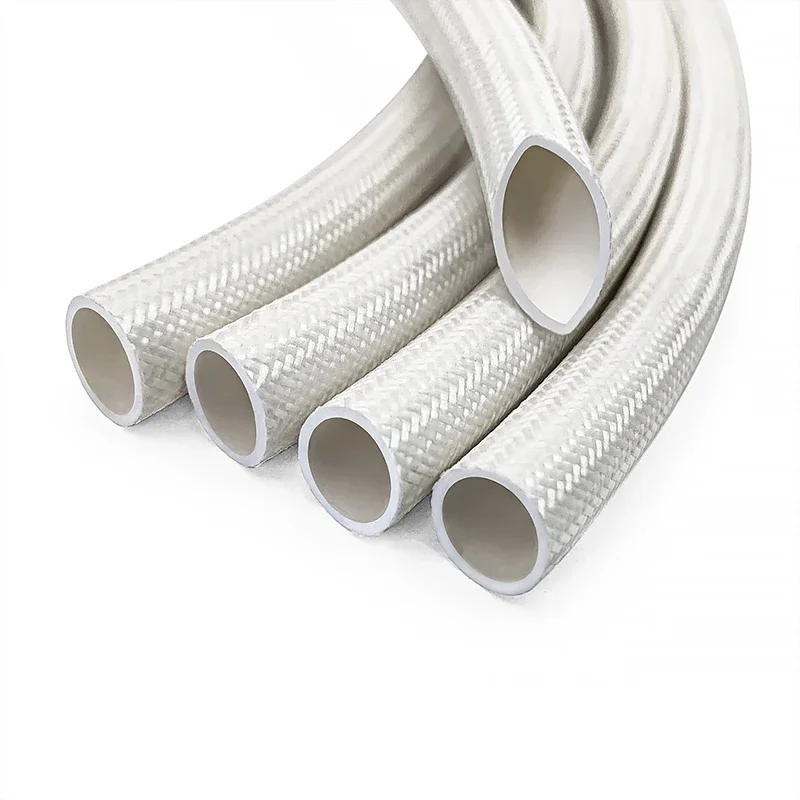 Плетеная из стекловолокна оболочка 200 градусов C трубка 5 м высокотемпературная
