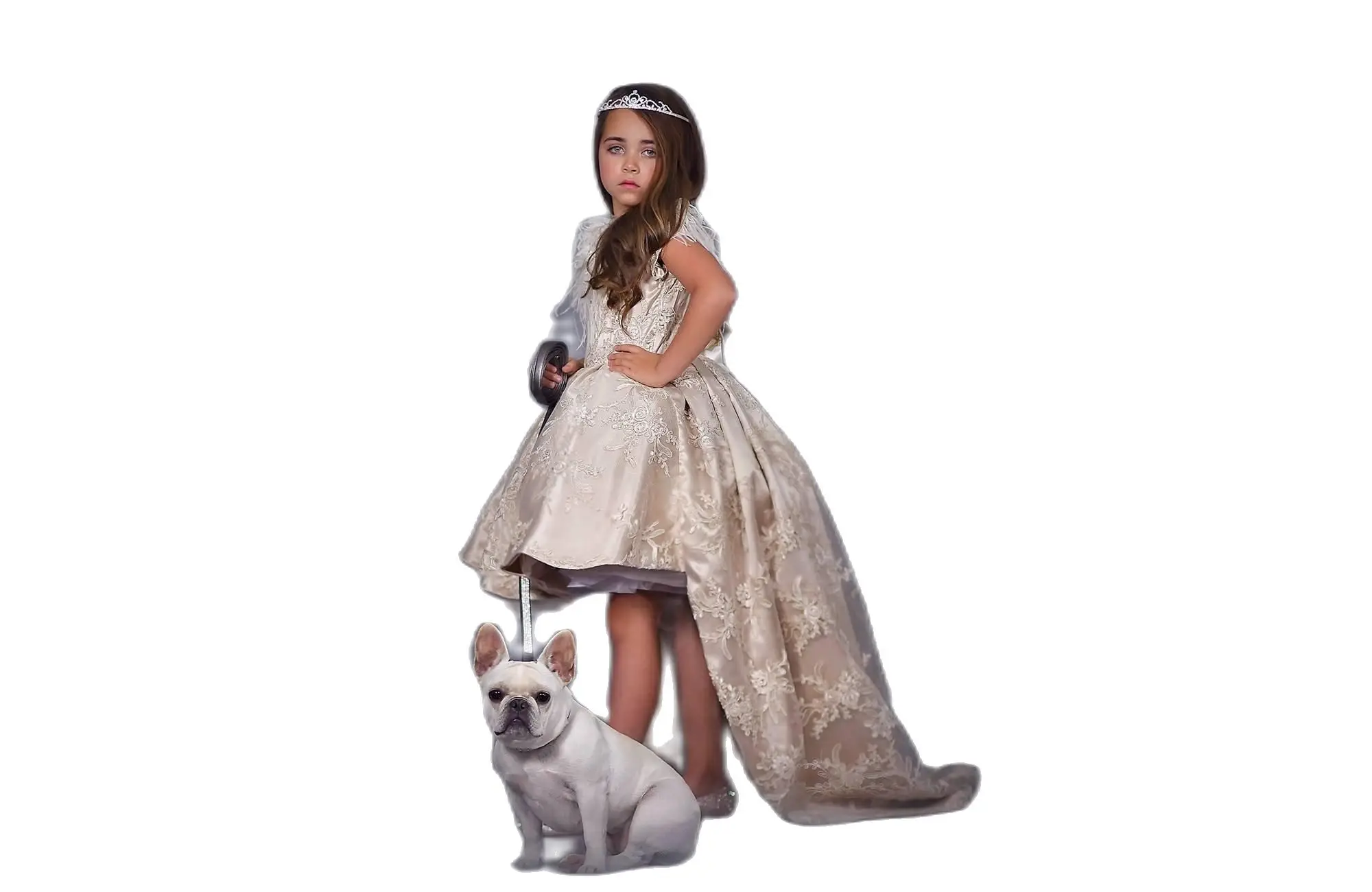 

Платья для девочек, с высоким вырезом, с цветочным рисунком, украшенные драгоценными камнями, перьями, для первого причастия, для маленькой девочки, с короткими рукавами, трапециевидного силуэта, 2021