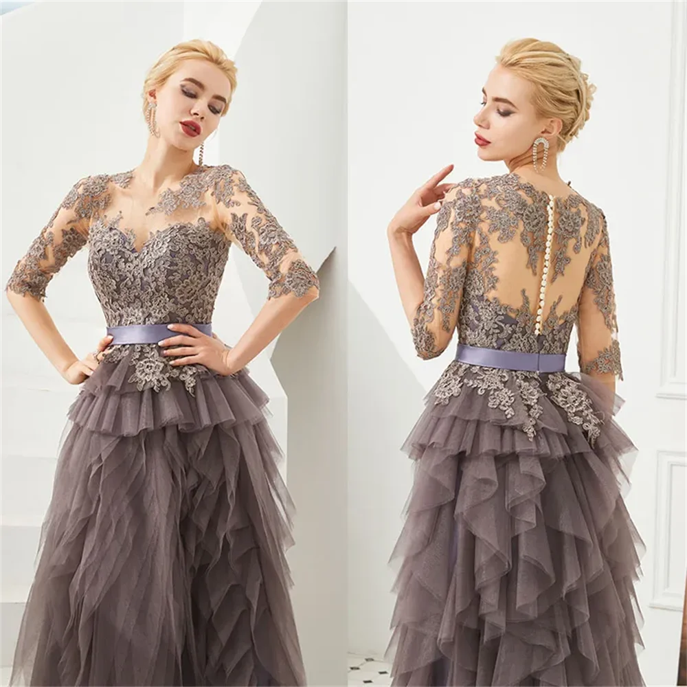 Платье для матери невесты кружевные Настенные светильники с коротким рукавом