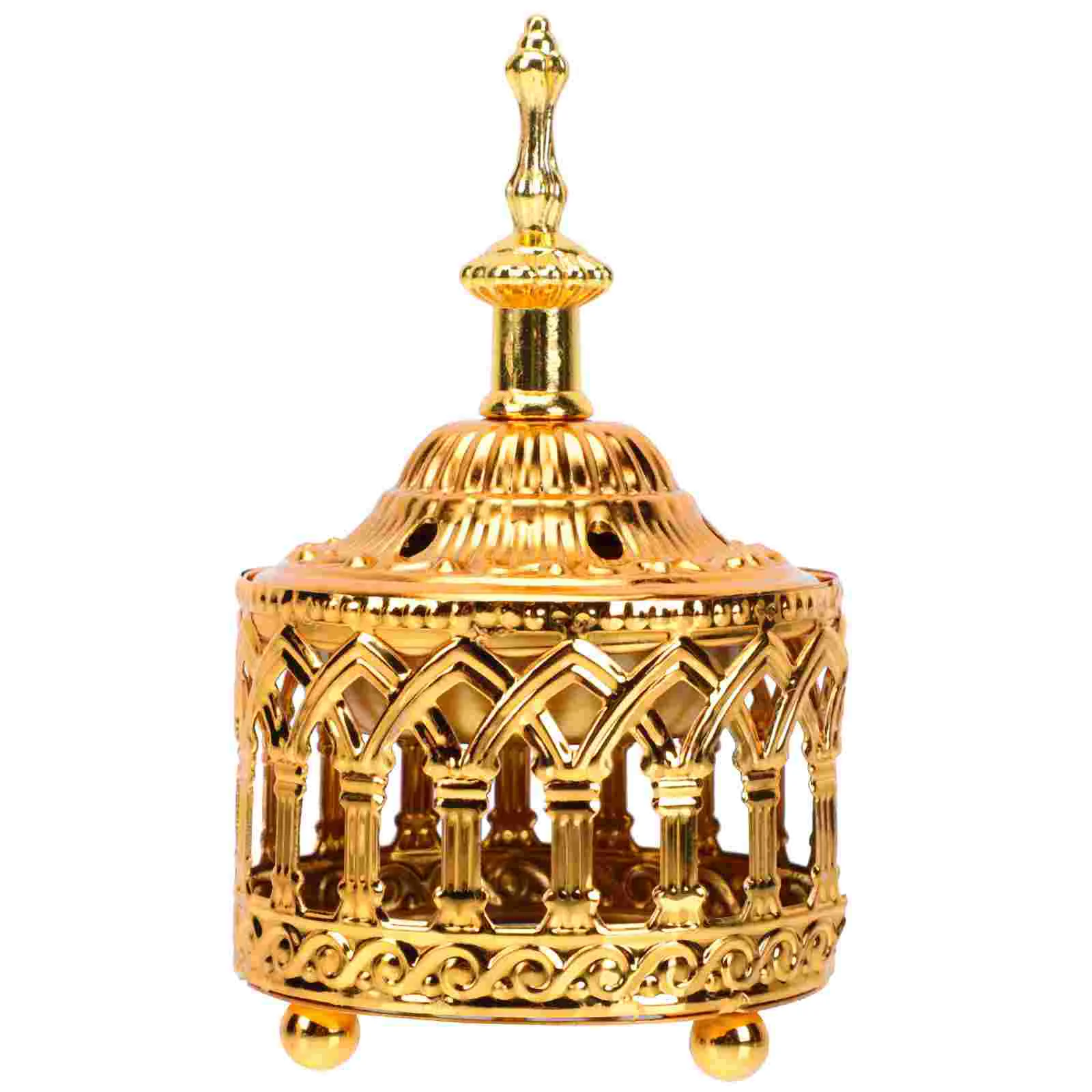 

Arabian Censer Holder Unique Home Burner Vintage Decor Cone Aroma Metal Burning Base