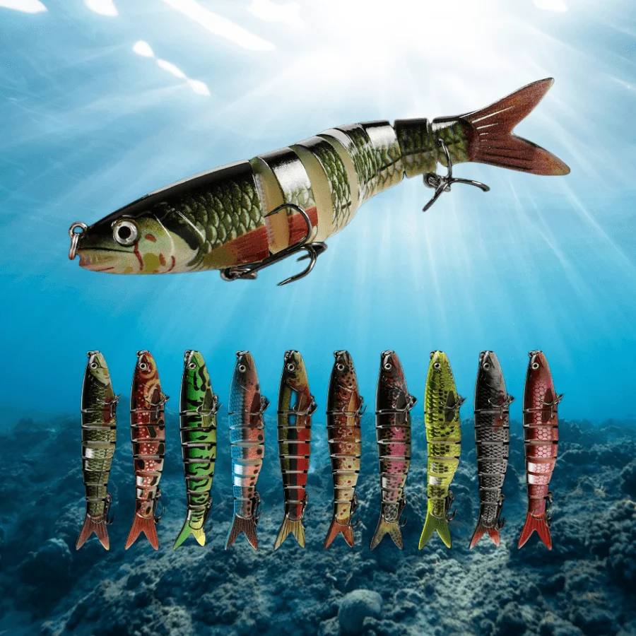

FOCARP 1pcs Jointed Swimbaits 13.5cm/20g Slow Sinking Multi-Segment Freshwater Saltwater Topwater Fishing Lures Bass Lures