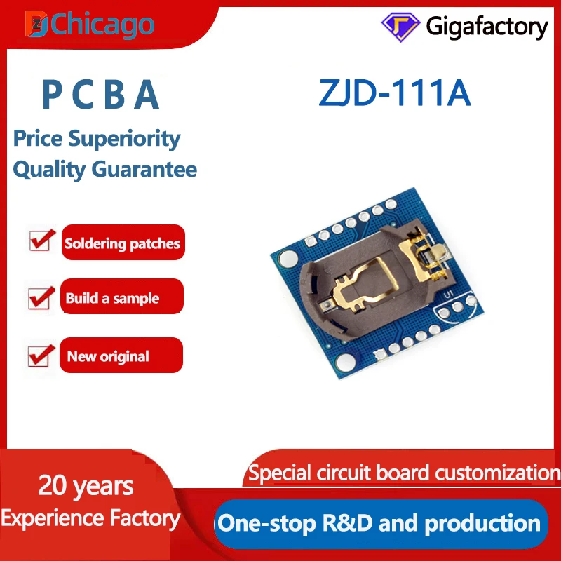 ZJD-111A Крошечный модуль I2C 24C32 Память DS1307 Модуль часов без батареи