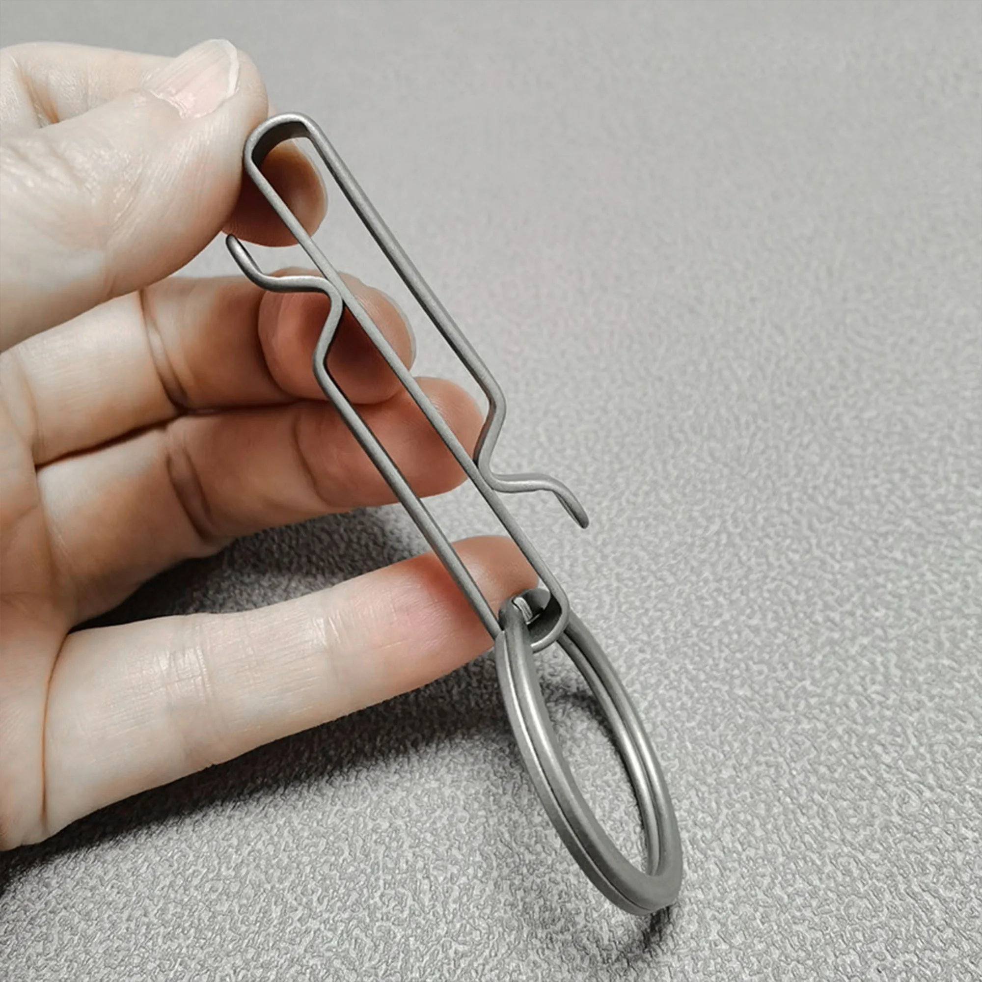 

Титановая петля для ремня, зажим для брелка, двусторонний быстроразъемный держатель для ключей со съемным кольцом для ключей