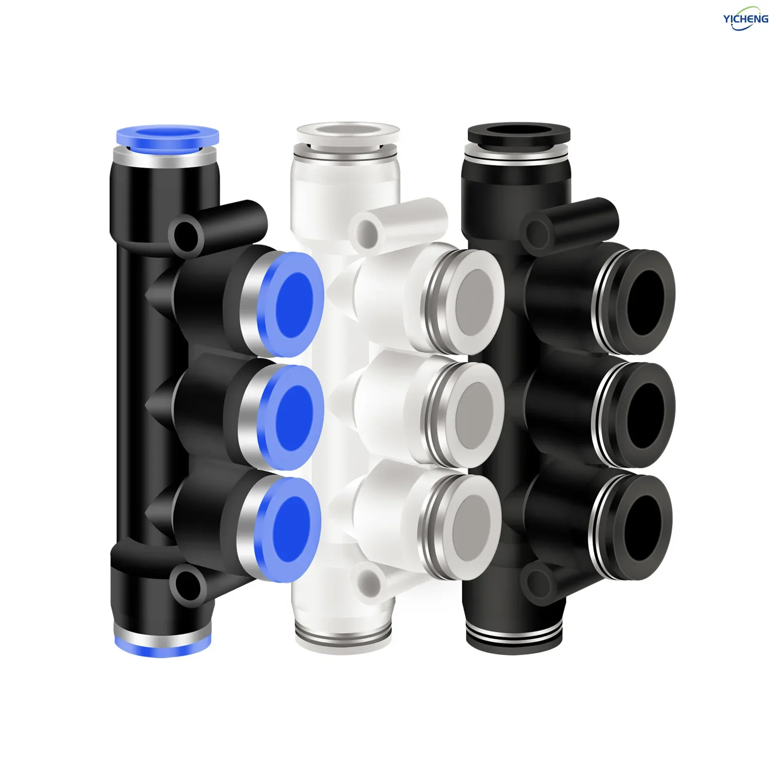 Многоканальный соединитель шланга YICHENG PNEUMATIC наружный диаметр трубки 10 мм