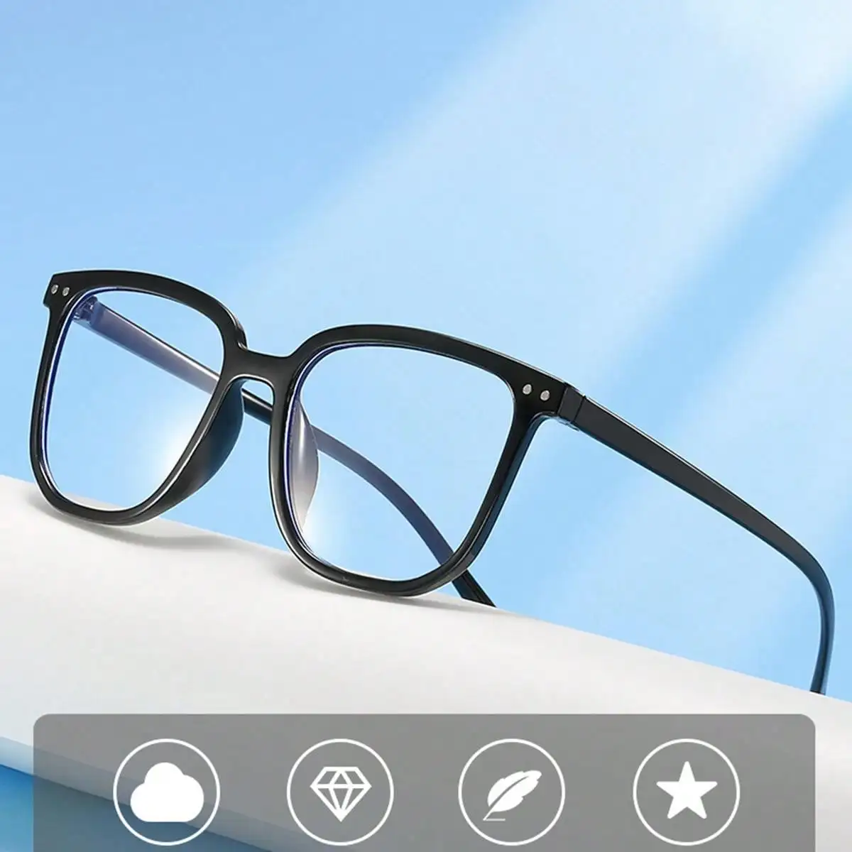 Квадратные Очки Для Чтения Унисекс С Защитой От Излучения Цельные Ветрозащитные