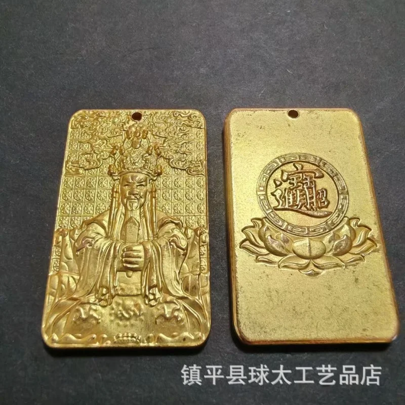 Латунный однотонный кулон Wutai Mountain Wuye ожерелье трехмерный рельефный портрет