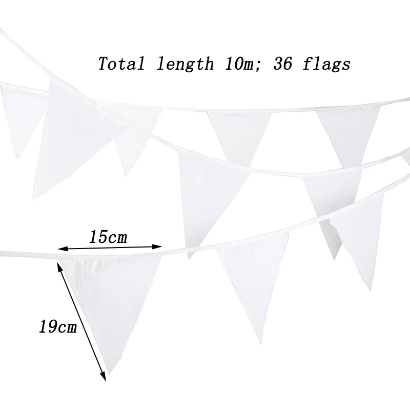 

Thousxiu хлопковые белые флаги для декора 36 шт