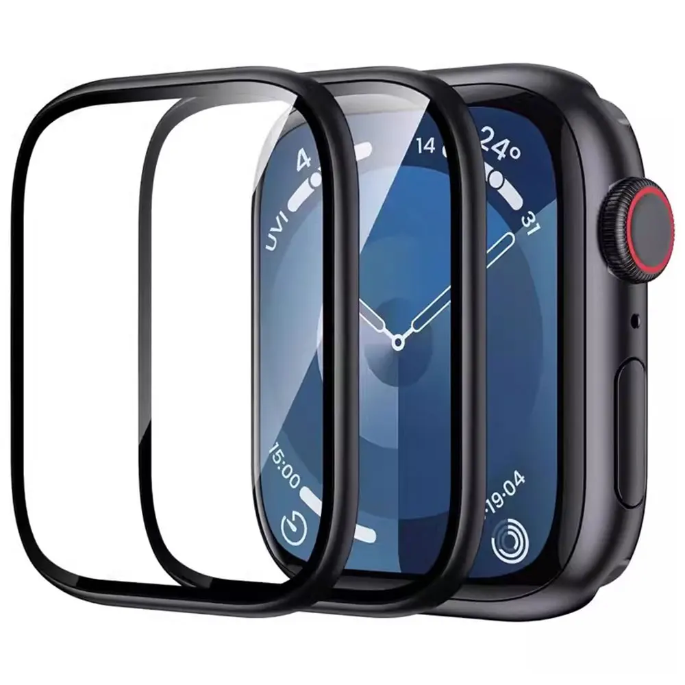Защитная пленка для Apple Watch Series 9-8-7-6 5 4 Se ultra-2 49 мм 41 45 40 44 3D (не закаленное стекло)