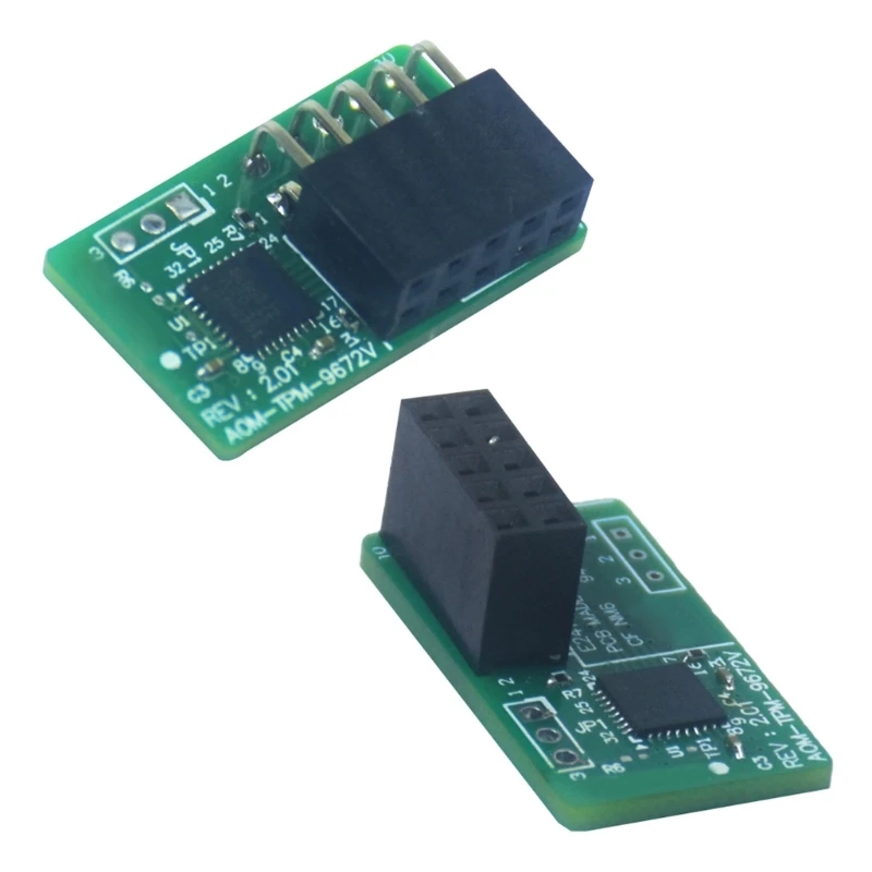 МОДУЛЬ TPM AOM-TPM-9672V TPM2.0 с 10 контактами для наблюдения (зеленый)
