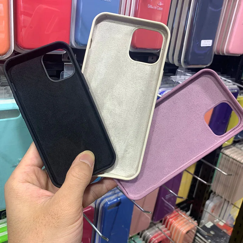 Cena 30 Sztuk/partia Najwyższej Jakości Krzemu Skrzynka Dla Telefonu 13 12 11 14 Mini Pro X XR XS MAX 8 7 6S Plus Etui Na Telefony Z...