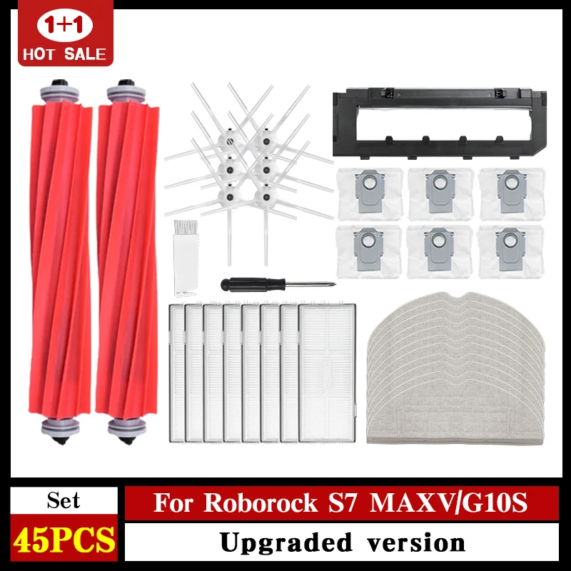 

For Roborock S7 MaxV Ultra / S7 pro ultra Accessories S7 MaxV Robot Vacuum Parts Dust Bag Main Side Brush Hepa Filter