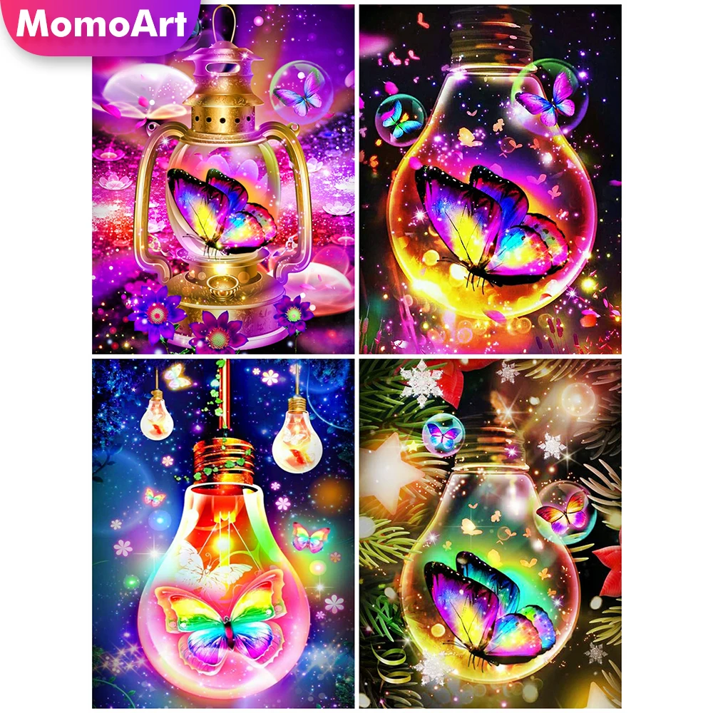 MomoArt 5D DIY Бриллиантовая мозаичная бабочка полная квадратная картина алмазная