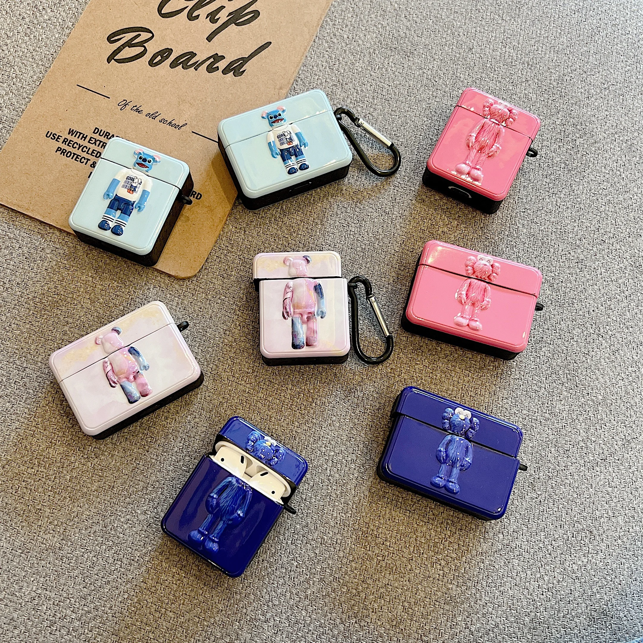 

3D Cartoon Violent Bear Case for Airpods 3 Silicone Cover for Airpods Pro 3D Violent Bear Case чехол на Airpods Funda Airpods