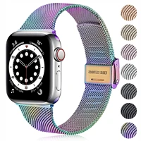 watch strap compatible with apple watch 6543 21se for 38 mm40 mm42mm44 mmband classic stainless steel metal bracelet