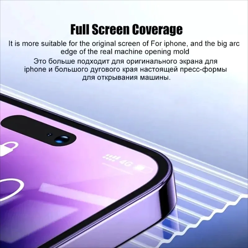 8K Dust Free Glass For IPhone 15 13 12 14 Pro Max HD Oleophobic Coating Screen Protector 16 Plus Mini