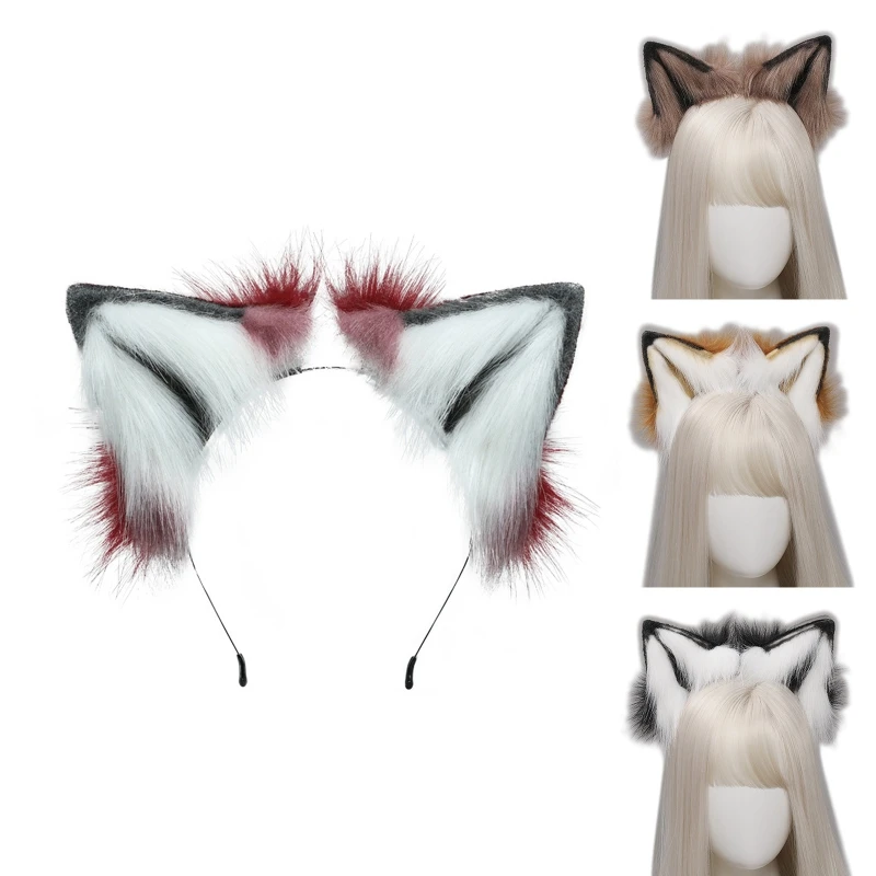 

Simple Hair Accessories Women Students Washing Face Hairband Fox Wolf Ears Shape Headbands Multi Color Cartoon Hair Hoop