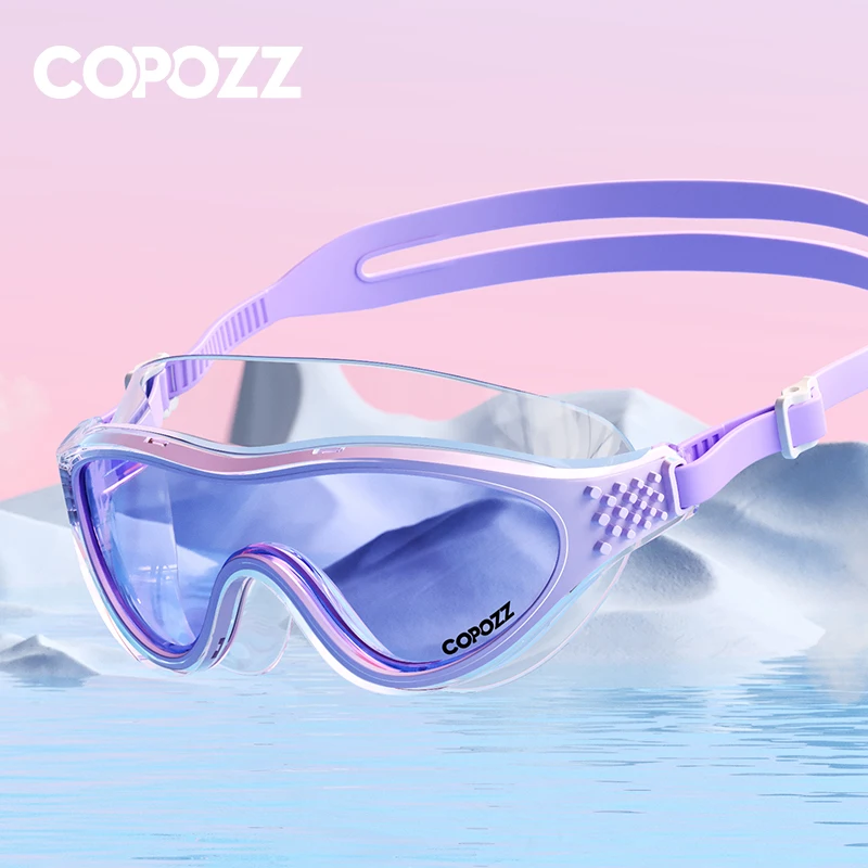 المهنية مكافحة الضباب الرجال النساء نظارات الوقاية للسباحة UV حماية قابل للتعديل نظارات سباحة إطار كبير سيليكون بركة نظارات