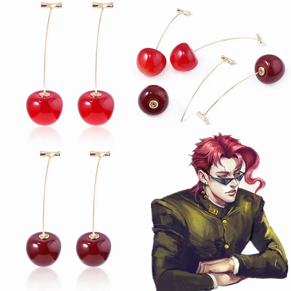 

Серьги-клипсы в виде Вишни из аниме «невероятные приключения Джоджо»