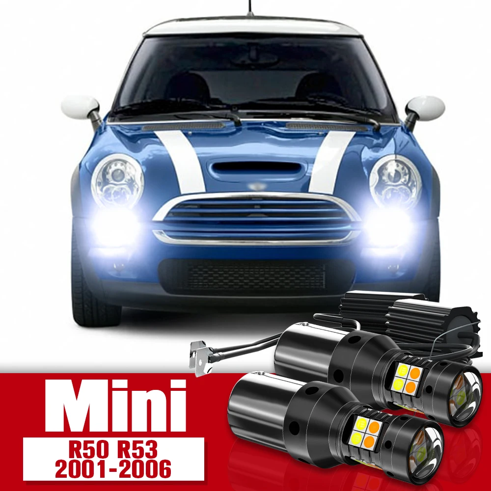 

2pcs Dual Mode Turn Signal+Daytime Running Light Accessories LED DRL For Mini Cooper R50 R53 2001-2006 2002 2003 20004 2005